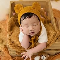 Newborn Photography Outfit, Newborn Boys Girls Baby Photo Shoot Props Bear Outfits, Crochet Clothes Hat Jumpsuit Photography Props Costume for Newborn Photos Shower Gifts