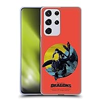 Head Case Designs Officially Licensed How to Train Your Dragon Duo II Hiccup and Toothless Soft Gel Case Compatible with Samsung Galaxy S21 Ultra 5G
