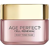 L'Oreal Paris Skincare Age Perfect Rosy Tone Face Mask With Aha and imperial peony for Rosy, Radiant Skin, 1.7 Oz