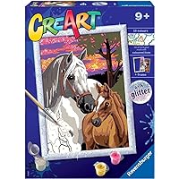 Ravensburger Sunset Horses Paint by Numbers Kit for Kids - 20052 - Painting Arts and Crafts for Ages 9 and Up
