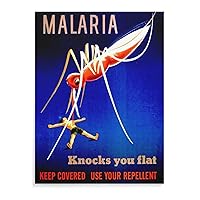 Malaria Awareness Poster Health Poster Classroom Decoration Poster Wall Art Paintings Canvas Wall Decor Home Decor Living Room Decor Aesthetic 8x10inch(20x26cm) Unframe-Style