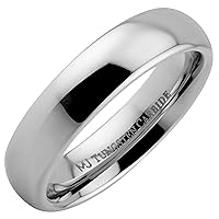 2mm to 10mm Tungsten Carbide Classic Wedding Ring Polished Band
