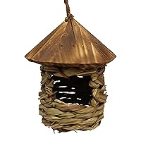 Songbird Essentials Hanging Grass Roosting Pockets and Houses - Small Hanging Grass Twine House