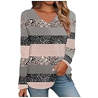 Y2K Tops,Womens Tops V Neck Long Sleeve Loose Fit Printed Summer Pullover T Shirts Casual Y2K Basic Tunic Tees Tops Control Top Underwear for Women
