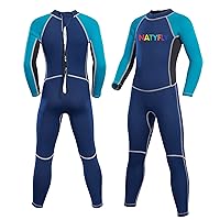 Kids Wetsuit, 2.5mm Neoprene Thermal Swimsuit, Full Wetsuit for Girls Boys and Toddler, Long Sleeve Kids Wet Suits for Swimming