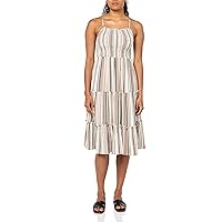 Angie Women's Smocked Tiered Striped Maxi Dress