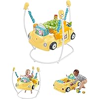 Baby to Toddler Learning Toy 2-in-1 Servin’ Up Fun Jumperoo Activity Center with Music Lights and Shape Sorting Puzzle Play