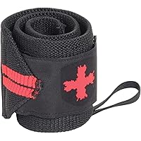 Red Line 18-Inch Weightlifting Wrist Wraps for Men and Women (Pair)