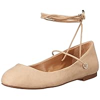 Jessica Simpson Womens Bingley Faux Suede Lace Up Flats
