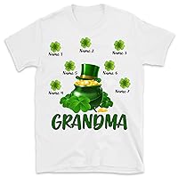 Personalized Grandma St. Patrick’S Day Shirt, Love Grandma Life Shirt, Nana Mimi Gift, St Patricks Day Funny, Custom Grandma Shirt for Women