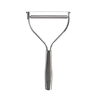 Boska Cheese Slicer with Wire - Monaco For All Types of Cheese - Handheld Cheese Cutter - For Kitchen Cooking - Non-Stick Silver - 3 Replacement Wires - Dishawasher Safe