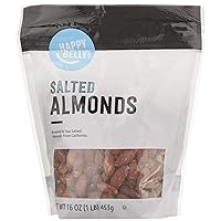 Amazon Brand - Happy Belly California Almond, Roasted & Sea Salted, 16 oz (Pack of 1)