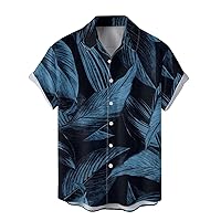 Men's Funny Hawaiian Shirts Graphic Trendy Short Sleeve Button Down Summer Tropical Lapel Caribbean Cruise Party Golf