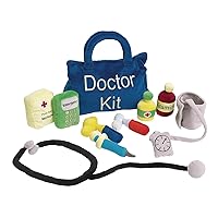 Excellerations Toddler Plush Doctor Kit, 10 Pieces, Educational Toys, Kids Toy, Gift (Item # PLUSHRX)