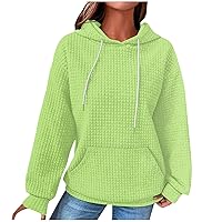 Womens Hooded Button Sweatshirts Collar Drawstring Hoodies Pullover Casual Long Sleeve Sweater Shirts with Pocket