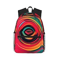 Lightweight Laptop Backpack,Casual Daypack Travel Backpack Bookbag Work Bag for Men and Women-Abstract Circle Swirls