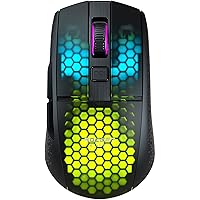 ROCCAT Burst Pro Air Lightweight Symmetrical, Wireless RGB Gaming Mouse with 19K DPI Optical Owl-Eye Sensor, Optical Switches, Titan Wheel, 81-Gram Weight – Black