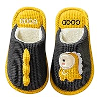 Cute Animal House Slippers for Kids Toddlers Dinosaur Indoor Slippers Warm Shoes Fuzzy Boys Girls Home Slippers