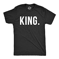 King and Queen Shirts Funny Novelty Royalty Matching Couples Tee