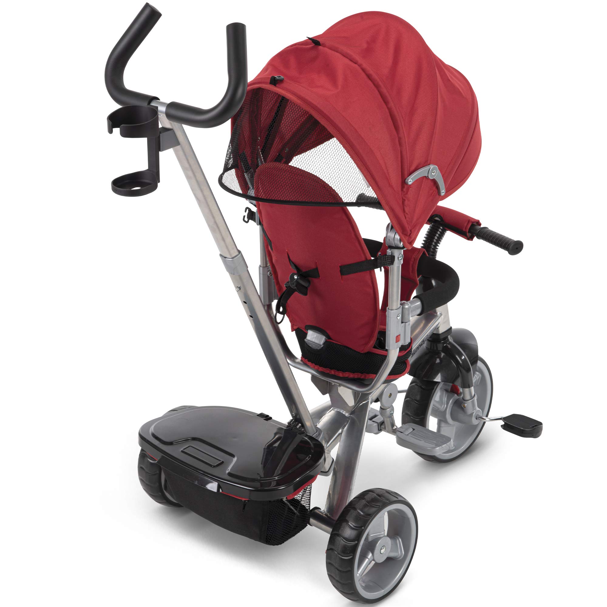 Huffy Malmö 4-in-1 Canopy Trike with Adjustable Push Handle, Folding Footrest, Removable Canopy