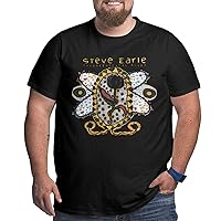 Men's T Shirt Steve Earle Big Size Short Sleeve Clothes Fashion Large Size Tee Black