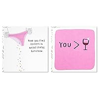 Hallmark Good Mail Pack of 2 Birthday Cards for Women (Wine and Confetti)