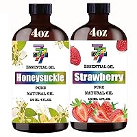 Honeysuckle and Strawberry Essential Oil 4 Fl Oz (120Ml) - Pure and Natural Fragrance Oil for Diffuser,Skincare,Hair Care,Cleaning,Personal Care,Massage,Meditatio,Yoga,Sleep,DIY Candle