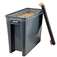 Traeger Grills BAC637 Stay Dry Pellet Bin, Wood Pellet Storage with Locking Lid & Flavor Stickers Grill Accessory