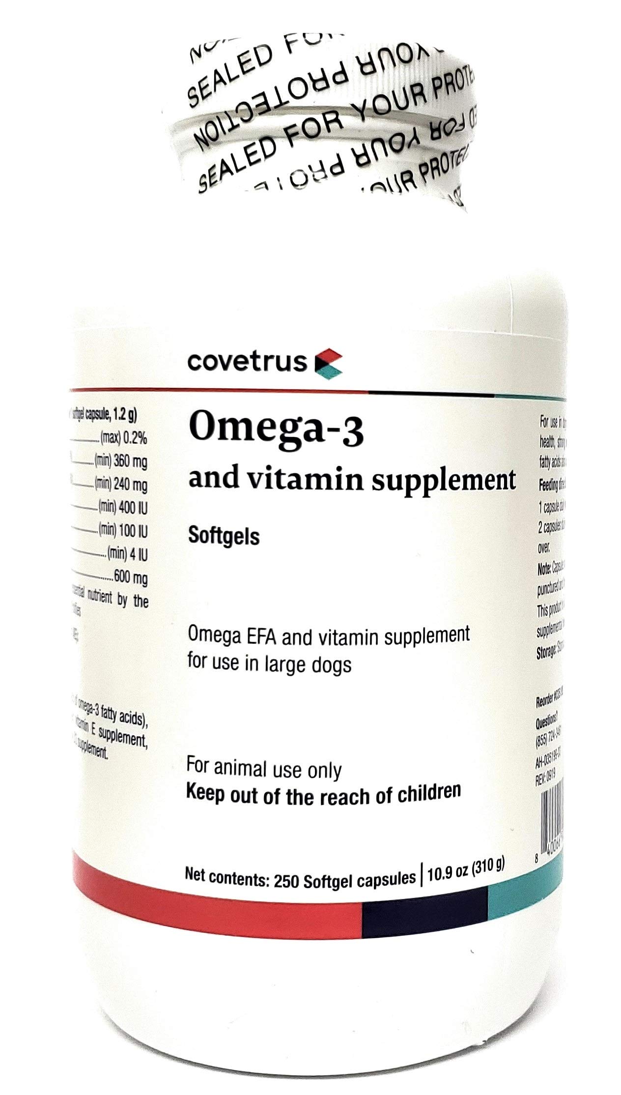 Omega-3 (Formerly Omega Tri-V) Caps 60-80 lbs 250 Count