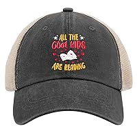 All The Cool Kids are Reading Hats Cool Hat AllBlack Men's Hats & Caps Gifts for Son Running Cap