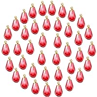 OIIKI 40Pcs Pomegranate Charm, Pomegranate Seed Resin Pendants for DIY Earring Necklace Bracelet Jewelry Keychain Making Craft Accessories Supplies