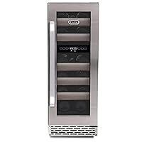 Whynter BWR-171DS 17 Bottle Stainless Steel Dual Zone Built Wine Refrigerators-Elite Series with Seamless Doors