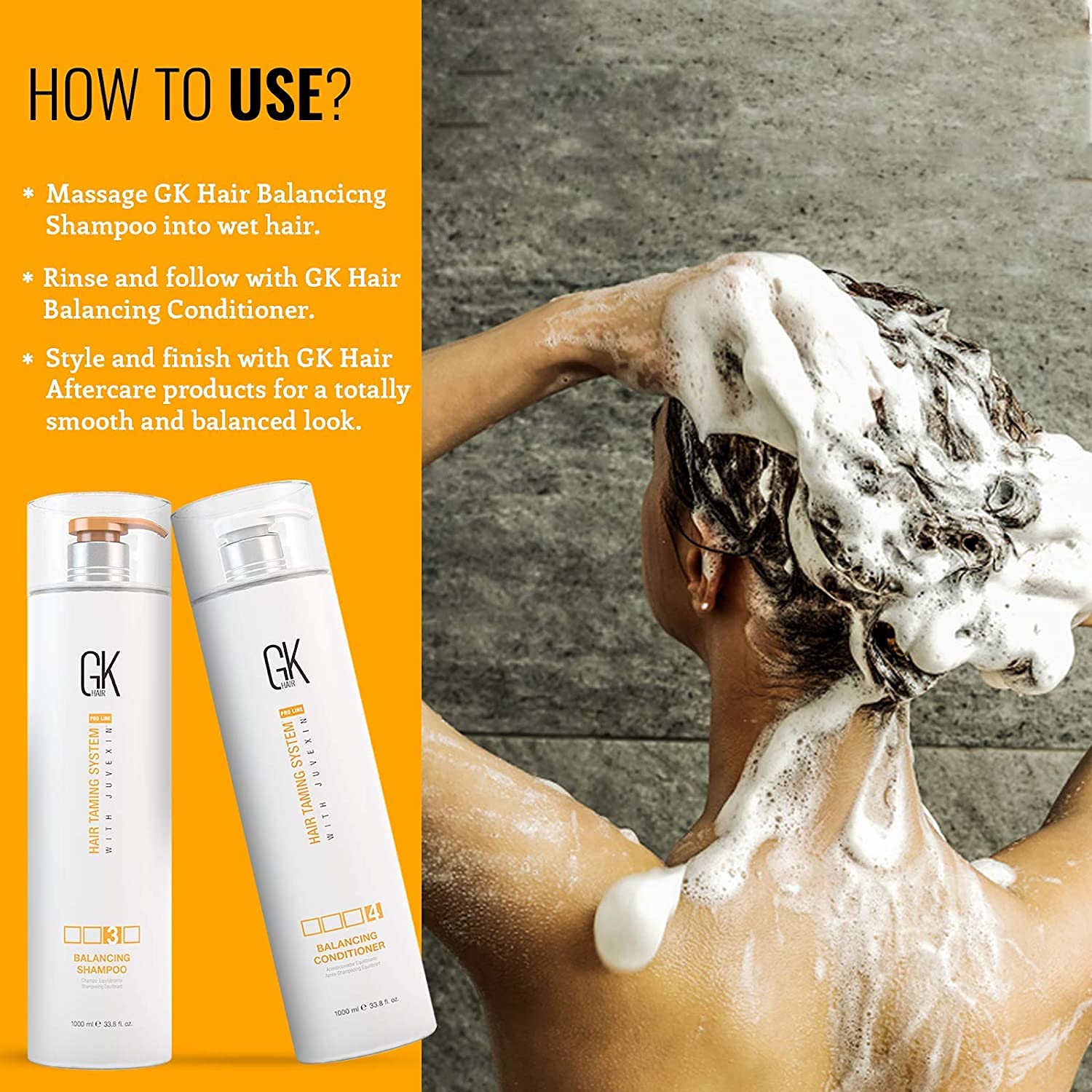 GKhair Balancing Shampoo and Conditioner Duo 33 Oz
