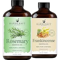 Frankincense Essential Oil and Rosemary Essential Oil Set – Huge 4 Fl. Oz – 100% Pure and Natural Essential Oils – Premium Therapeutic Grade with Premium Glass Dropper