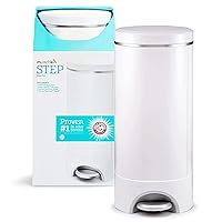 Munchkin® Step Diaper Pail Powered by Arm & Hammer, #1 in Odor Control, Award-Winning, Includes 1 Refill Ring and 1 Snap, Seal & toss Bag