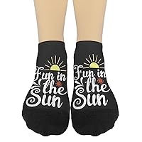 Fun In The Sun Girls Crew Socks Liner For Men's Sock