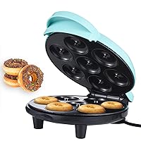 Dash Mini Donut Maker Machine Makes 7 Doughnuts 700W -sided Heating Non-stick Coating Electric Donut Maker Machine for Kid-Friendly Breakfast Dessert Snack Perfect for Family Party Cake Shop