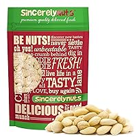 Sincerely Nuts – Whole Raw Blanched Almonds | 1 Lb. Bag | Delicious Guilt Free Snack | Low Calorie, Vegan, Gluten Free | Gourmet Kosher Food | Source of Fiber, Protein