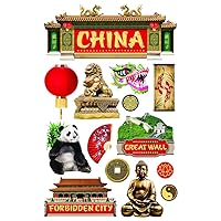 Paper House Productions STDM-0252E 3D Cardstock Stickers, China (3-Pack)