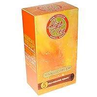 High Tea Non Tobacco All Natural Herbal Smoking Wraps - Mango Dream - 125 Self Rolling Wraps, Made from Tea Leaves