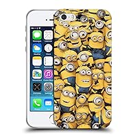Head Case Designs Officially Licensed Despicable Me Pattern Funny Minions Soft Gel Case Compatible with Apple iPhone 5 / iPhone 5s / iPhone SE 2016