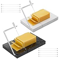 Cheese Slicer - Cheese Cutter with 5 Replacement Upgrade Thick Cutting Wires - Heavy Duty 5