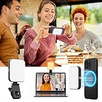 Eicaus Magnetic Selfie Light for Phone - Rechargeable LED Video Light with Clip, Perfect for Phones, Cameras, Laptops, iPads - Ideal iPhone Light for Selfies, Video Conferences, TikTok, Vlogging