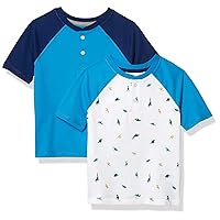 Boys and Toddlers' Short-Sleeve Henley T-Shirts, Pack of 2