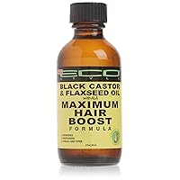 Eco Style Black Castor and Flaxseed Maximum Hair Growth Oil, 2 Ounce,4410