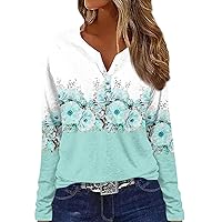 Womens Long Sleeve Tops Sexy Button V Neck Shirts Fashion Loose Dressy Blouses Business Casual Shirts Y2K Tops