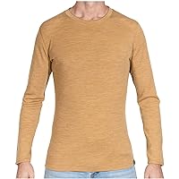 MERIWOOL Mens Base Layer - 100% Merino Wool Midweight Long Sleeve Thermal Shirt
