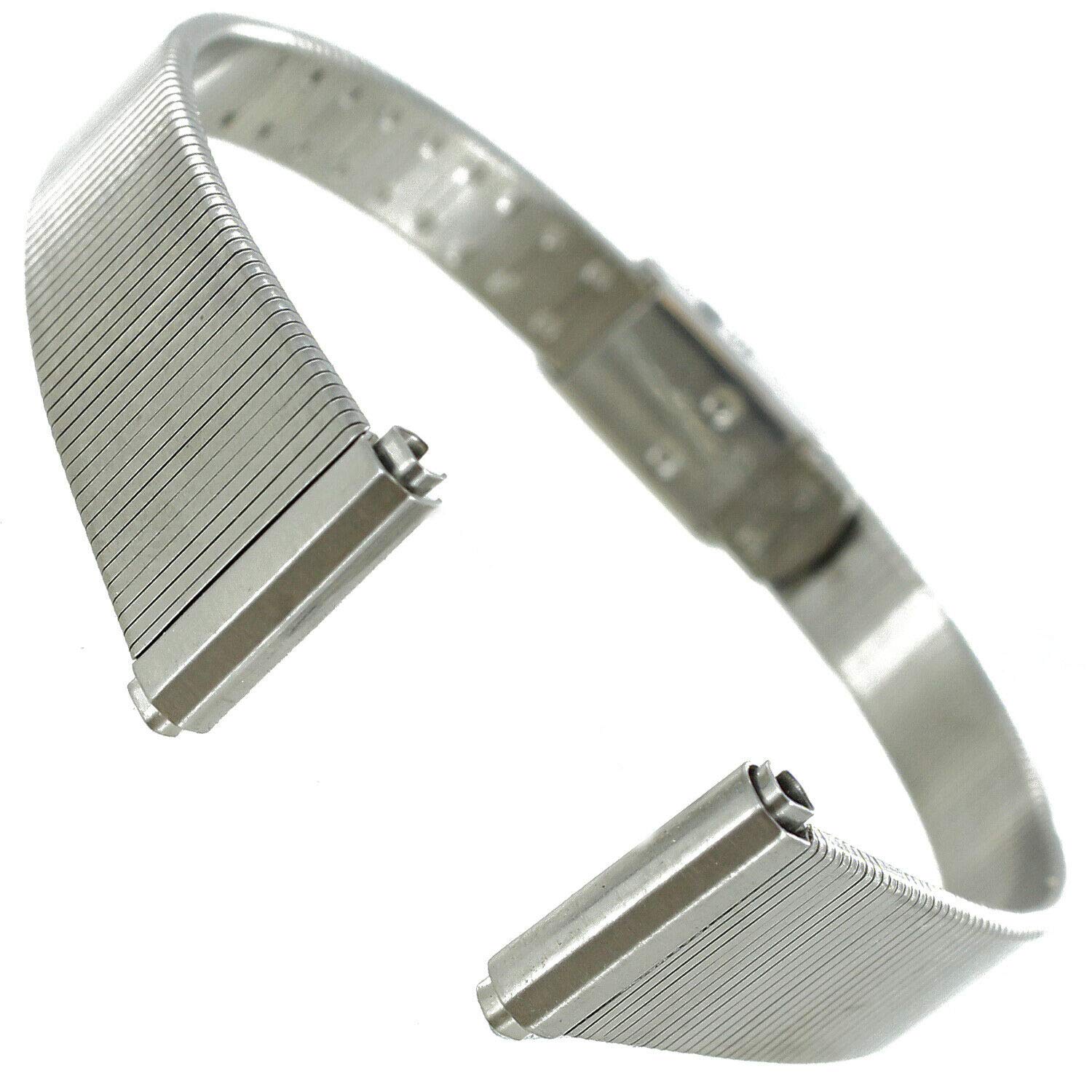 12-14mm Speidel Silver Stainless Steel Center Clasp Ladies Watch Band 1866
