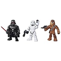 STAR WARS Galactic Heroes Mega Mighties 3-Pack - Stormtrooper, Darth Vader, and Chewbacca 10-Inch Action Figures, Kids Ages 3 and Up (Amazon Exclusive)