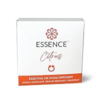 Essence Nasal Diffuser | Essential Oil Ring | Silicone Nose Inhaler Bundle Pack (Citrus)